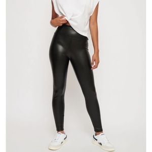 Faux leather leggings
